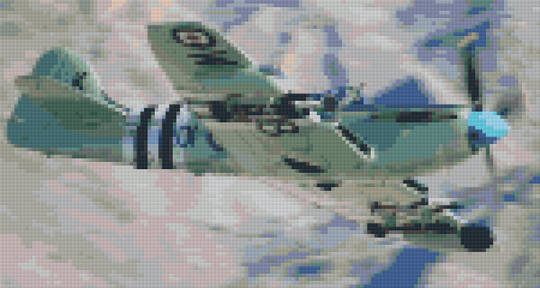Airplane Six [6] Baseplate PixelHobby Mini-mosaic Art Kits